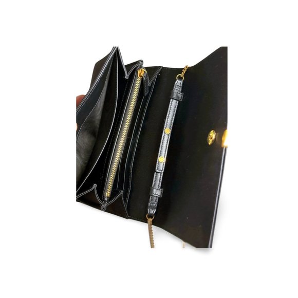 AUTHENTIC - YSL Le Monogramme Glossy Wallet on Crossbody Chain - Picture 13 of 13